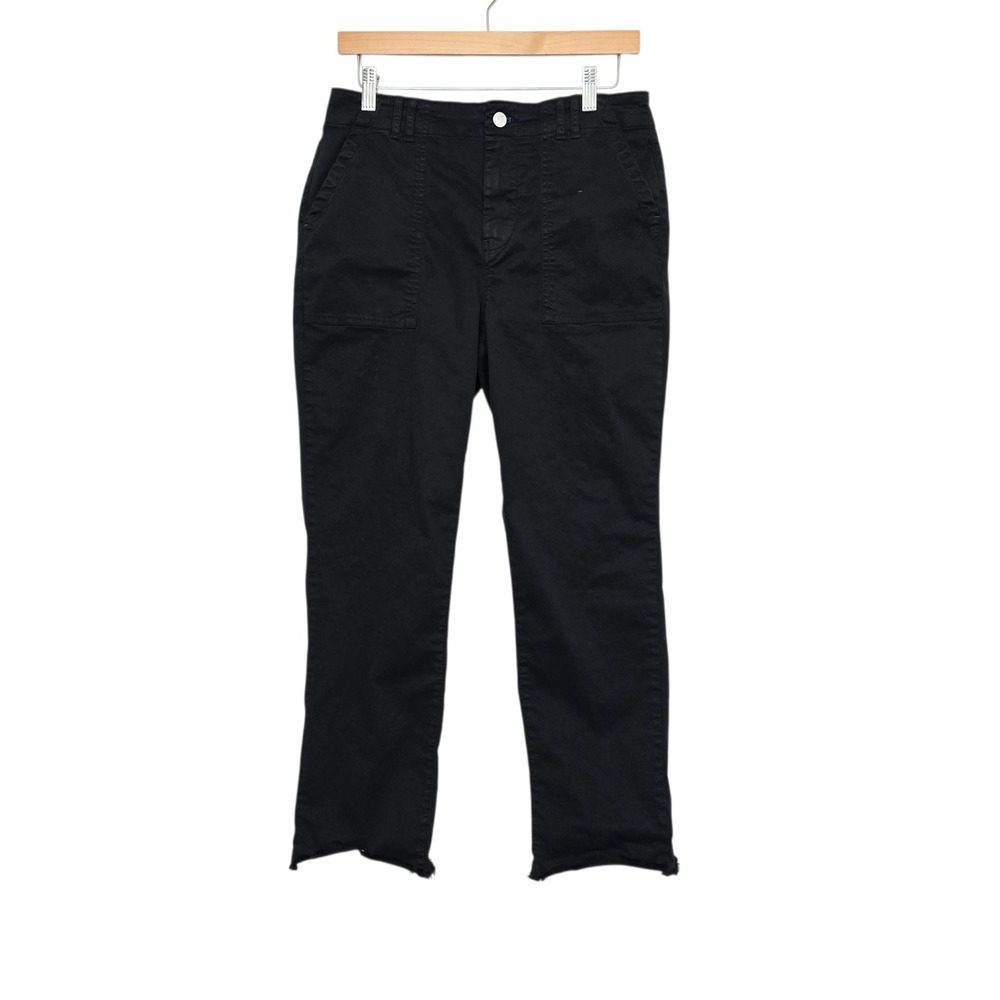 PILCRO Black Utility Crop Pants Raw Hem Womens Size 28‎ Cotton Blend